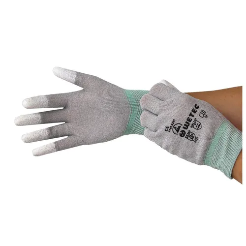 WETEC ESD-Handschuhe, PU-beschichtete Fingerkuppen, 2XL, Carbonfaden