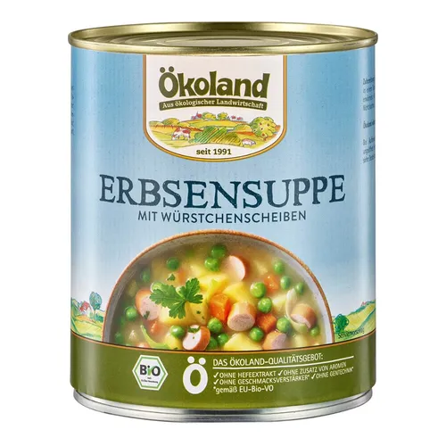 Erbsensuppe mit Würstchenscheiben 800g | ÖKOLAND