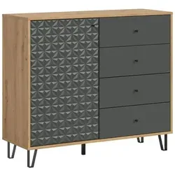 Highboard Prisma – Holzfarben, 110x96 cm