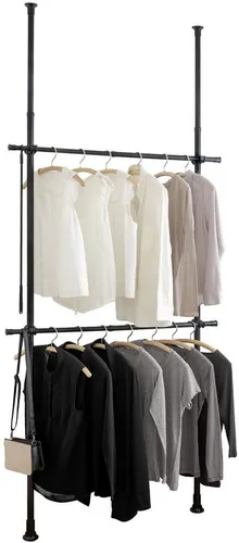 WENKO Teleskop-Garderobensystem Herkules Basic Schwarz in schwarz von WENKO