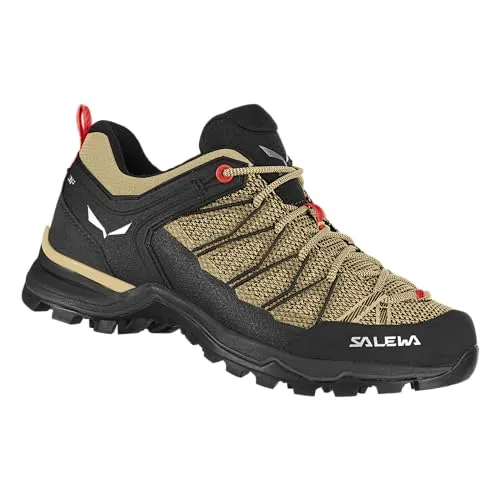 Salewa Mountain Trainer Lite Damen Wanderhalbschuhe, Beige, 7.5 - Wanderschuhe für technische Zustiege, leicht und flexibel mit 3F System für optimale Passform und Climbing Lacing für präzise Schnürung. Ideal für Wanderer, die Geschwindigkeit und Performance suchen.