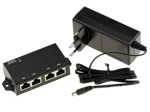 KALEA-INFORMATIQUE Netzteil Injektor Power Over Ethernet 2 Ports 30W PoE-kompatibel IEEE802.3af und PoE+ IEEE802.3at Wird mit einem 52V 1.25A Netzteil geliefert.