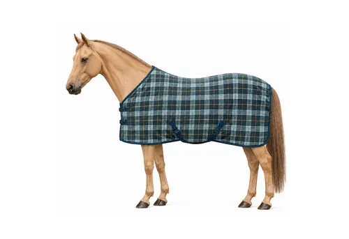 Fleece Abschwitzdecke kariert 115 cm