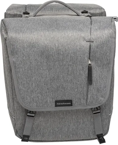 New Looxs Nova Double MIK 32L - Graue Doppelpacktasche für Fahrräder - Fahrradtaschen mit 32L Kapazität, ideal für Radsportler. Perfekte Passform durch MIK-System, robust und stylisch in Grau.