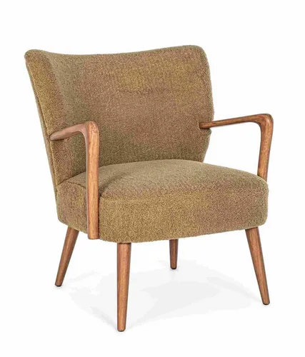 Sessel Moritz aus Teddy Stoff, Braun von Feeling4Home