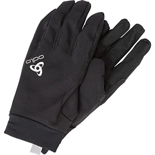 Odlo Unisex Handschuhe WATERPROOF LIGHT, schwarz, S - Fingerhandschuhe mit leichtem Wetterschutz, ideal für aktive Outdoor-Aktivitäten und angenehme Wärme.