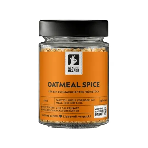 Bremer Gewürzhandel Oatmeal Spice, Gewürz-Topping für Haferbrei & Porridge, vegan, 55g im Glas