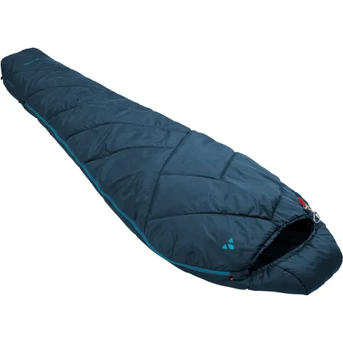 VAUDE Sioux 100 II Syn Schlafsack - Körperbetonter Mumienschnitt für optimalen Wärmehaushalt, ideal für Outdoor-Abenteuer. Mit Konturkapuze und langem seitlichem Reißverschluss für höchsten Komfort.