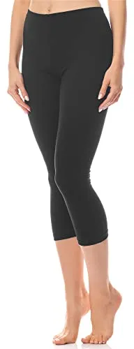 Antié Damen Leggings 3/4 aus Baumwolle AN60-101(Graphite,M)