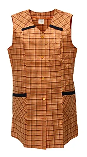 Schuerzenfabrik 7/8 Kasack kurz bunt Schürze ohne Arm Kittel, Größe:60, Design:Design 2