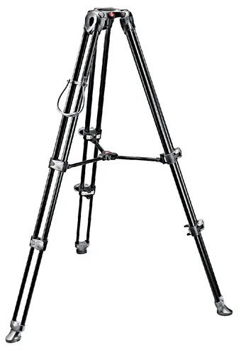 Manfrotto Aluminium Teleskop Doppelrohr-Stativ - Professionelles Aluminium-Stativ für Stabilität und Flexibilität, ideal für Fotografen und Videografen.