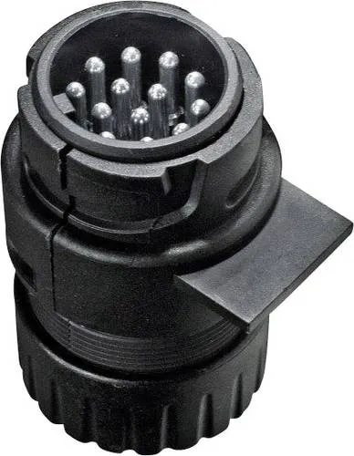 SecoRüt 30120 Anhänger Stecker 13polig - Anschlussadapter & Stromkabel, nach DIN/ISO 11446, robust aus ABS Kunststoff mit Schraubanschlüssen für sichere Verbindungen.
