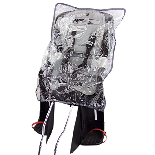 BAMBINIWELT Regenschutz Regenhaube Regenverdeck für Kinder-Fahrradsitz universal (Rand grün)