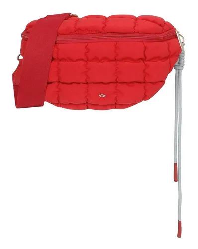 Fritzi aus Preussen Damen Brigitte x Fritzi Bum Bubble Real Red Cross - Vegane Crossbody-Tasche im modernen Steppdesign, ideal für den Alltag und umweltbewusste Fashion-Liebhaberinnen.