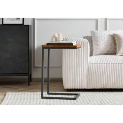 Massivmoebel24 Beistelltisch Wildeiche LOUNGE Collection #06