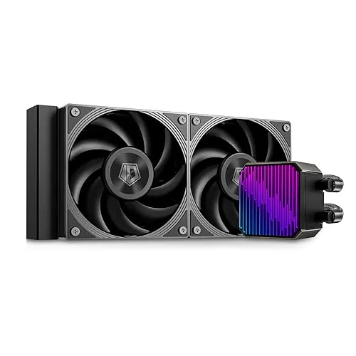 ID-COOLING DX240 MAX Flüssigkeits-CPU-Kühler, 240mm ARGB AIO-Kühler, 38mm dicker Radiator, 2x120mm hocheffiziente Lüfter mit Zero-RPM-Unterstützung, Intel LGA1851/1700/1200/115X & AMD AM5/AM4