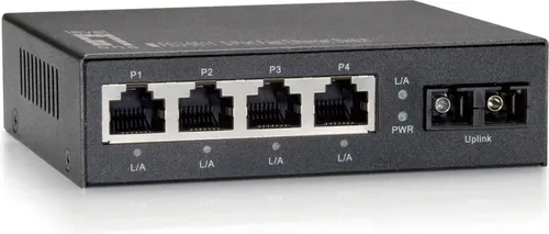 LevelOne Switch FEU-0511 - 5-Port Fast Ethernet Switch, ideal für kostengünstige Netzwerkverbindungen in kleinen Büros