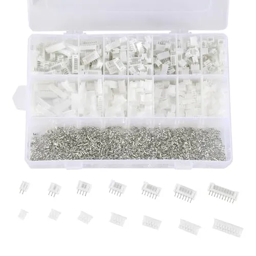 Harrisen 1330 Stücke 2.0mm JST-PH Stecker Kit,2/3/4/5/6/7/8/10 Pin-Gehäuse Stecker,2.0mm Pitch JST Stecker/Buchse Adapter,PH 2.0mm Anschluss für 3D-Drucker,Flugregler