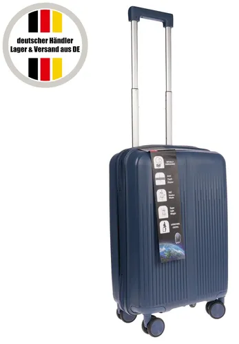 Christian Wippermann Handgepäck Koffer 34x56x22 cm – Blau