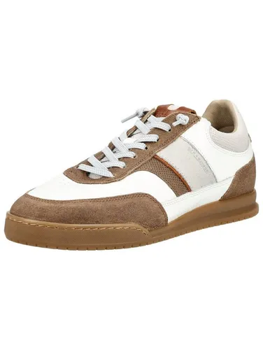 Bullboxer Sneaker aus Leder in Braun/Weiß - Größe 46 EU - Stylischer Leder-Sneaker in Braun und Weiß, ideal für den Alltag. Bequem und lässig, mit Schnürung und robustem Gummisohlenmaterial für optimalen Tragekomfort.
