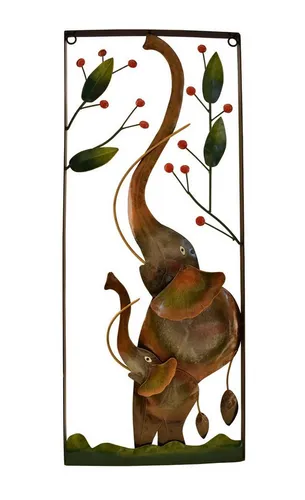Kaufhaus le petit Wanddekoobjekt Elefant aus Metall - Elegante Wanddekoration mit handgefertigten Elefanten in filigraner Metallkunst. Ideal für Innen- und Außenbereiche, verleiht jedem Raum eine stilvolle Atmosphäre. Höhe: 60 cm, Breite: 25 cm, wetterfest und einzigartig!