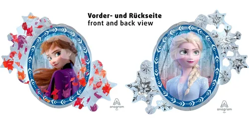 Disney Frozen 2 Die Eiskönigin 2 Folienballon Spiegelform 76 cm Luftballon