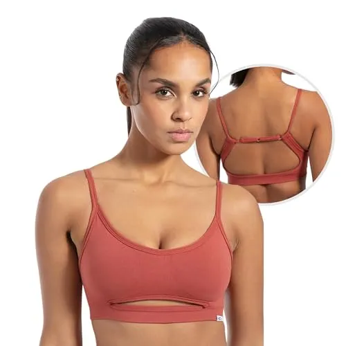SMILODOX Sport BH Damen Nesa, Blickdicht Rutschfestes Sport Bra, Seamless Gerippter Stoff Crop Top, Shaped Fit ärmelloses Oberteil, Atmungsaktives Yoga Tank Top für Fitness, Gym & Alltag
