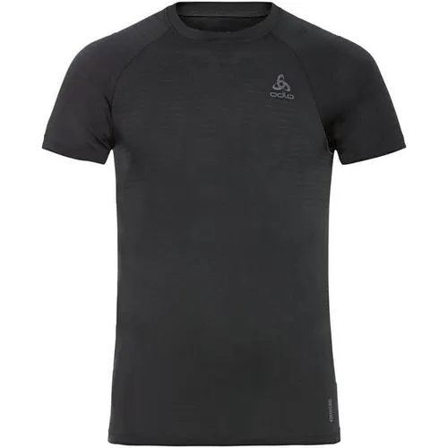 Odlo Herren Performance X-Light Top schwarz - Funktionsunterwäsche mit recycelten Materialien und Ceramicool-Fasern für optimale Kühlung und Komfort beim Radfahren, Wandern oder im Alltag.