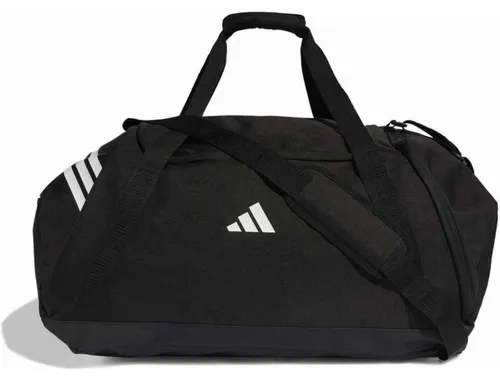 adidas Unisex TIRO Duffle Bag Large, Schwarz/Weiß, Einheitsgröße - Geräumiger Seesack mit 83,6 l Volumen, aus strapazierfähigem, recyceltem Polyester. Ideal für Sport und Reisen, mit robustem Reißverschluss für sicheren Transport.
