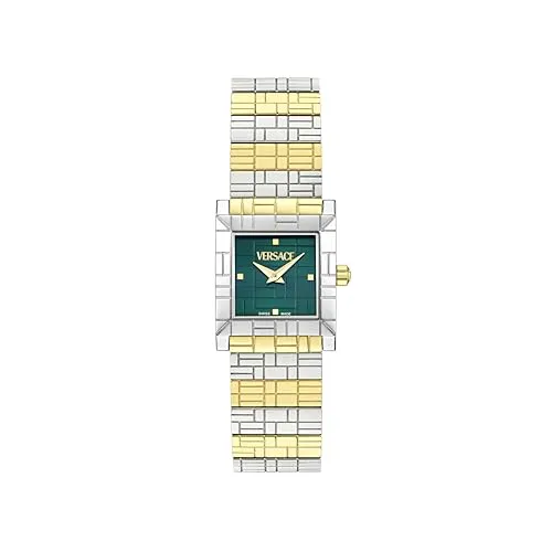 Versace Uhr VE9B00124 - Elegante Armbanduhr für den Alltag, ausgestattet mit einem präzisen Swiss Made-Uhrwerk. Das stilvolle Edelstahlband und das ansprechende Design machen sie zum perfekten Accessoire.