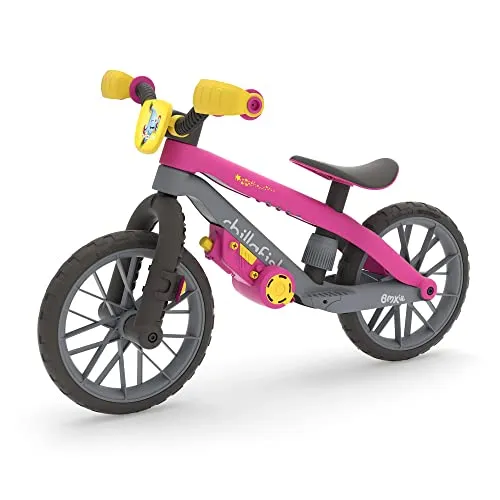 Chillafish BMXie Moto Multi-Play-Laufrad mit echten VROOM VROOM-Sounds und abnehmbarem Spielmotor, inklusive kindersicherem Schraubenzieher und Schrauben, verstellbarem Sitz, für 2-5 Jahre, Rosa