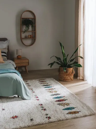 benuta Hochflor-Teppich Gobi, rechteckig, 21 mm Höhe in beige von benuta