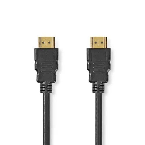 NEDIS High Speed ​​HDMI ™ Kabel mit Ethernet | HDMI™ Stecker | HDMI™ Stecker | 4K@60Hz | 18 Gbps | 1.50 m | rund | PVC | Schwarz | Plastikbeutel