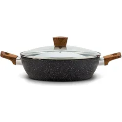 NAVA Bratpfanne NATURE 28 cm mit Deckel in schwarz von Nava