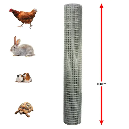 Drahtgitter 4eck 6,4mm 1x10m verzinkt