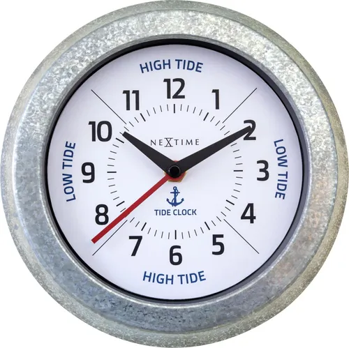 Produktbild NeXtime Wanduhr Tide Metall silber Ø 22 cm
