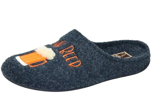 Manitu Herren Hausschuh Slippers – Blau, 42 EU von manitu