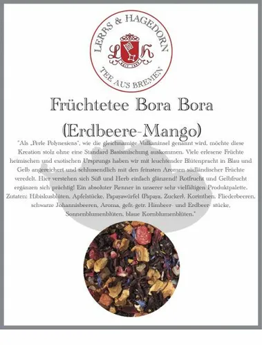 Früchtetee Bora Bora 1 kg - Erdbeere-Mango
