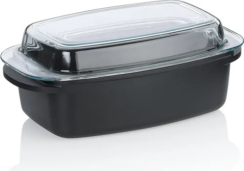 kela Bräter ATURA 4,5 Liter - Rechteckiger Schmortopf aus Aluguss, induktionsgeeignet und PFAS-frei, ideal für gesünderes Kochen und vielseitige Zubereitung von Braten, Gratins und Aufläufen.