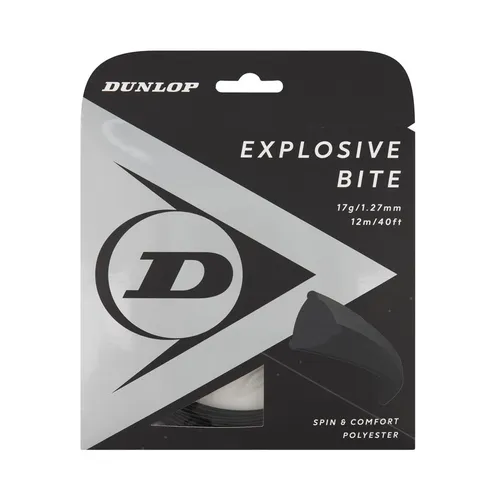 Dunlop Tennissaite Explosive Bite (Haltbarkeit+Spin) schwarz 12m Set, Saitendicke: 1.32
