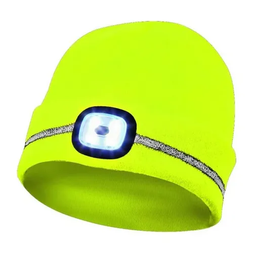 Gebol Wintermütze Haube LED in Signalgelb
