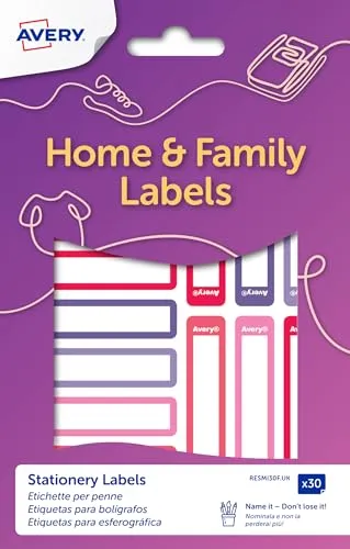 Etiketten, pink/lila, 50 x 10 mm, 30et