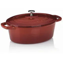 kela Bräter Gusseisen oval 4 Liter CALIDO - Pfannen - Ideal für Braten, Aufläufe und Brotbacken, der emaillierte Gusseisen Bräter sorgt für optimale Wärmespeicherung und ist für alle Herdarten geeignet.