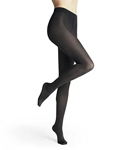 FALKE Damen Strumpfhose Seidenglatt 40 DEN W Ti, Grau Graphite - Halb blickdichte Damenstrumpfhose für eleganten Auftritt; ideal für festliche Anlässe und Büro; bleibt formstabil und langlebig, auch nach mehrmaligem Waschen.