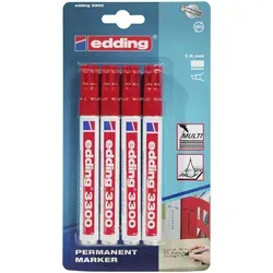 edding 3300 Permanentmarker - rot in rot von edding