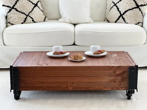 Couchtisch Wohnzimmertisch Sofatisch Holz massiv vintage shabby loft retro M