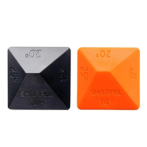 SHARPAL 196N 2er-Pack 4-in-1 Wetzstein Messer Schleifhilfe zum Schärfen von Messern per Schleifstein für Winkel 14°, 17°, 20°, 25°