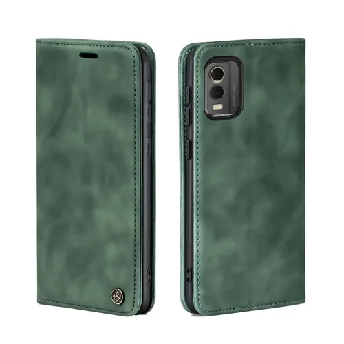 Handy Hülle für Nokia C32 Handyhülle Klapp Magnet Cover Case Grün