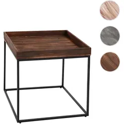 Beistelltisch HWC-K71 - Moderner Kaffeetisch aus Paulownia-Holz - Couchtisch mit stabilen Eisen-Gestell und pflegeleichter Tischplatte, ideal für Getränke und Snacks. Klein, aber ein Blickfang in jedem Raum!