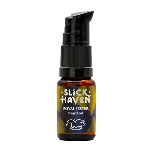 Slickhaven Royal Jester Bartöl 10ml / 30ml – zitrisch-würziger Duft mit Vanille – Handgefertigte Qualität, feuchtigkeitsspendend, leicht, pflegend (10 ml)
